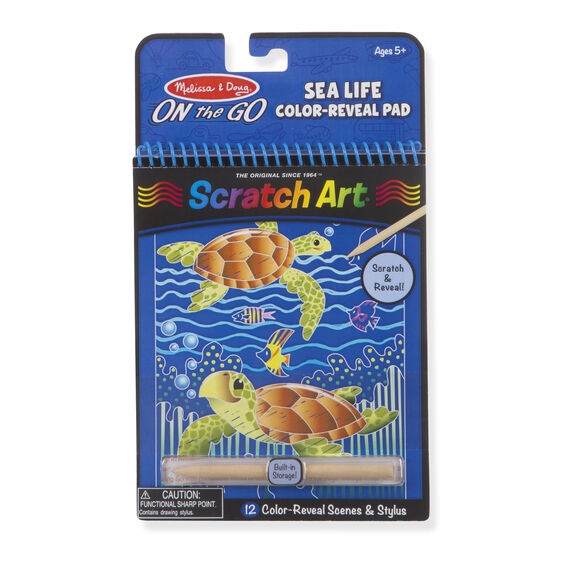 Melissa & Doug On-the-Go Scratch Art Color Reveal - Sea Life