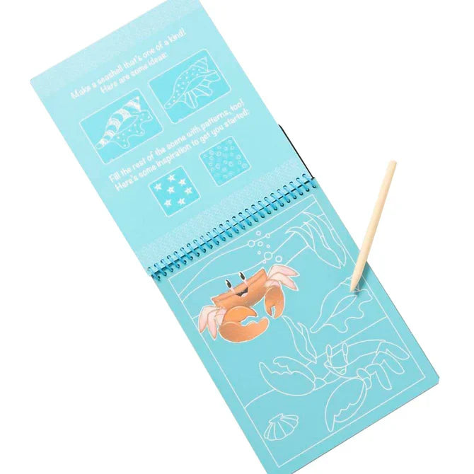 Melissa & Doug On-the-Go Scratch Art Color Reveal - Sea Life