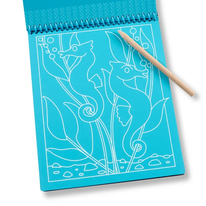 Melissa & Doug On-the-Go Scratch Art Color Reveal - Sea Life