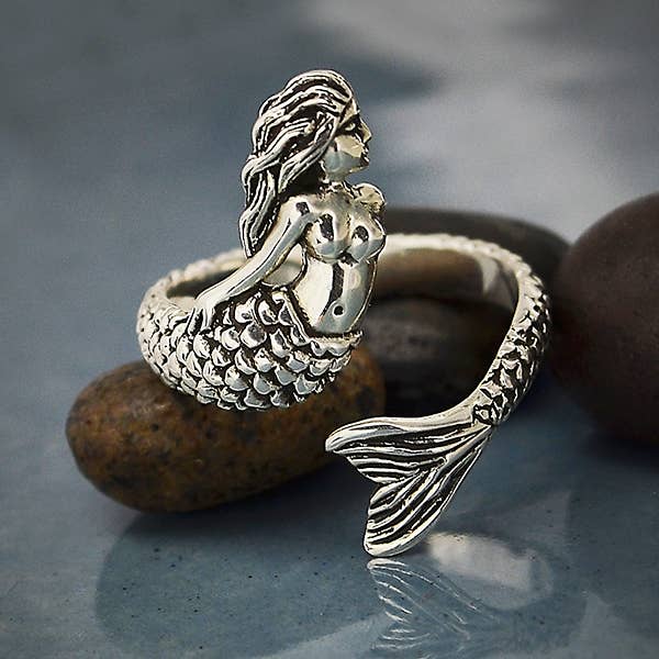 Mermaid Ring - Adjustable Ring Sterling SIlver