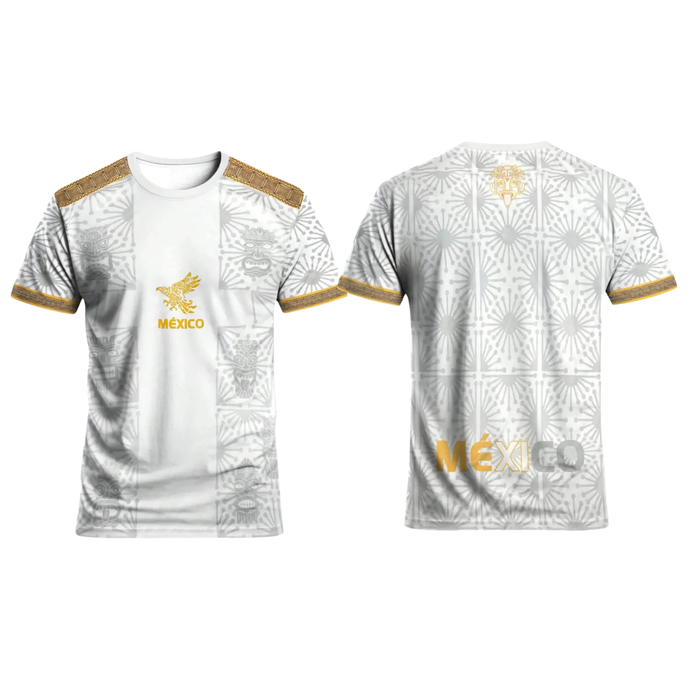 Mexican Aztec Totem Print Loose T-Shirt - Ancient Cultural Graphic Tee
