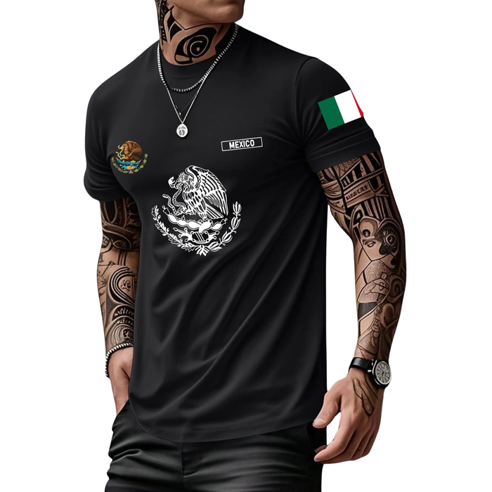 Mexican-Themed Print T-Shirt for Men - Retro Mexico Pride Graphic Tee