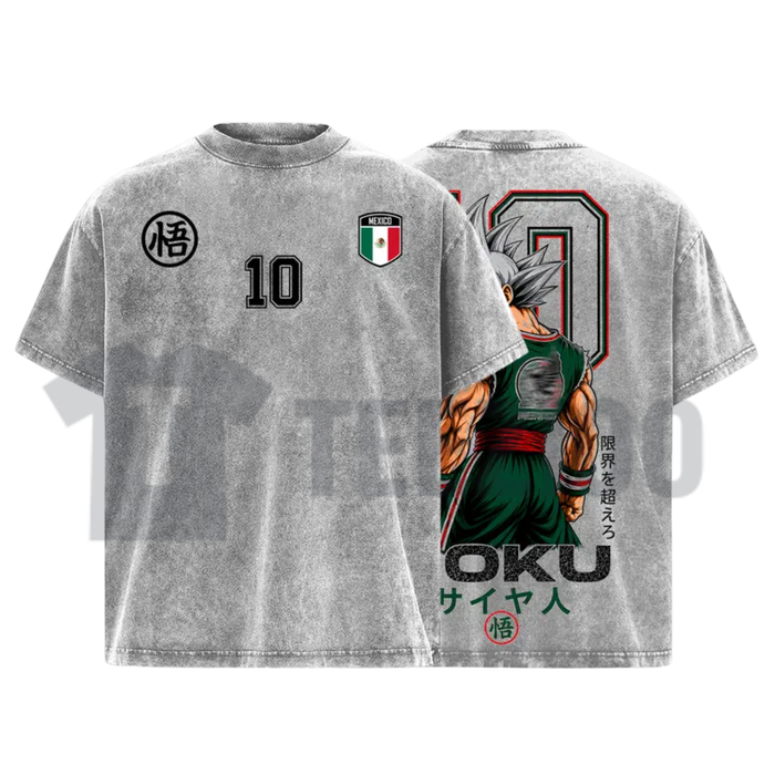 Mexico Global Football 2026 T-Shirt - Retro Saiyan Warrior Anime Soccer Graphic Tee