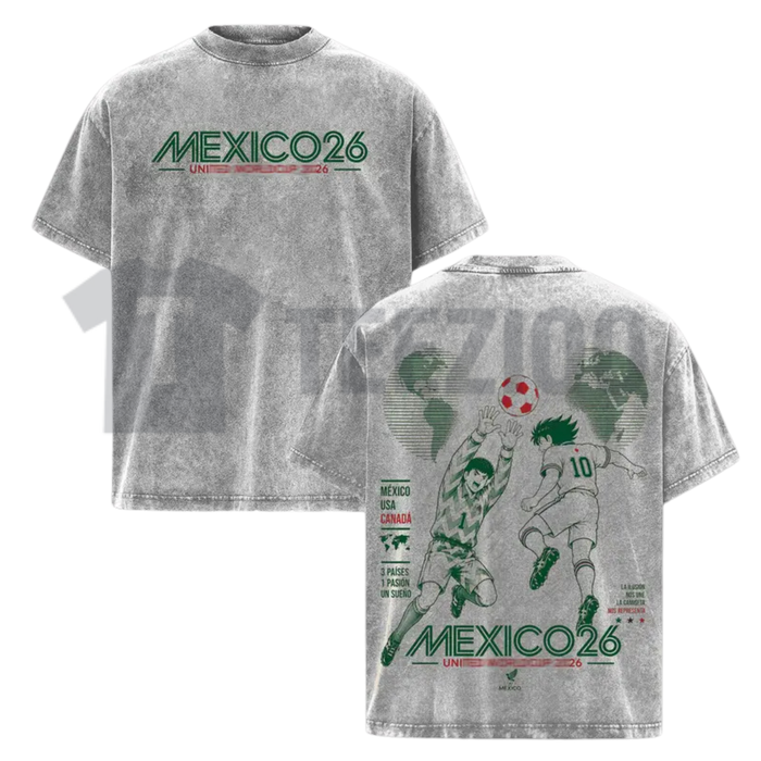 Mexico World Football Tour 2026 Anime Soccer Tee