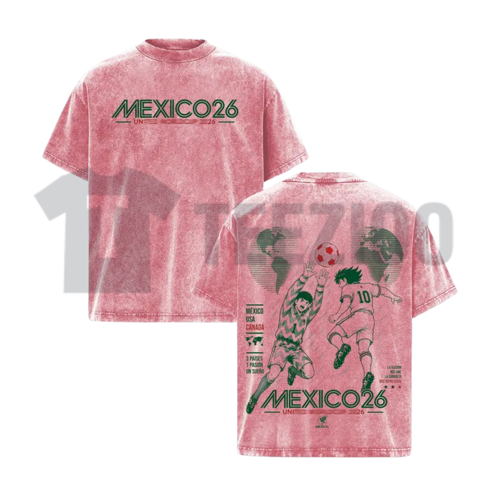 Mexico World Football Tour 2026 Anime Soccer Tee