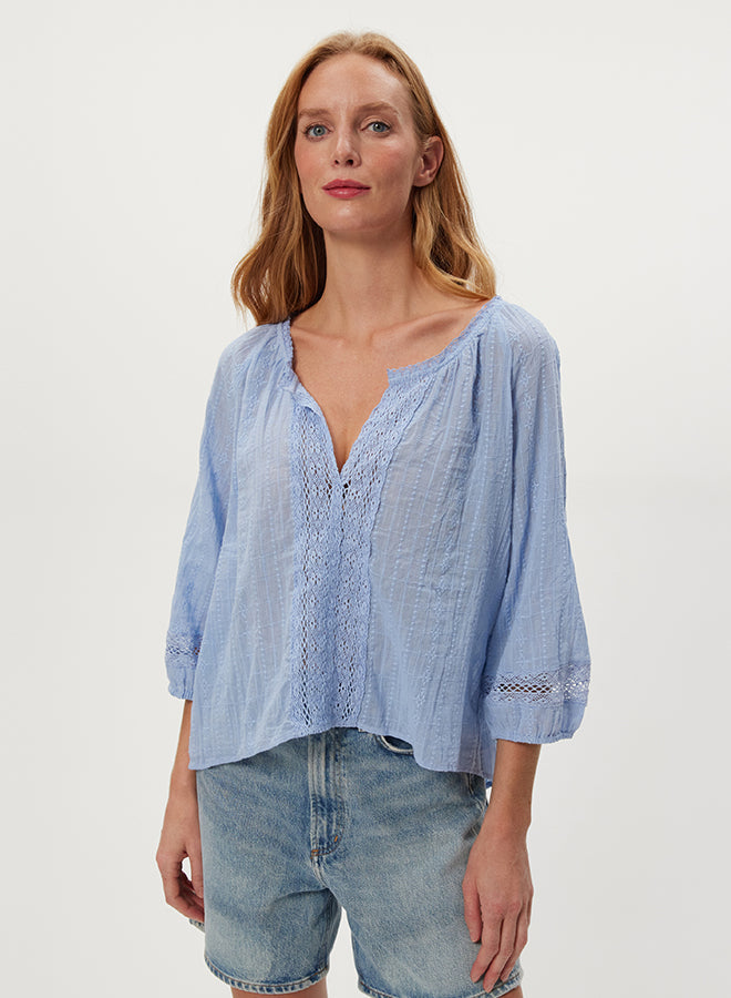 HENRIETTA SCOOP NECK BLOUSE