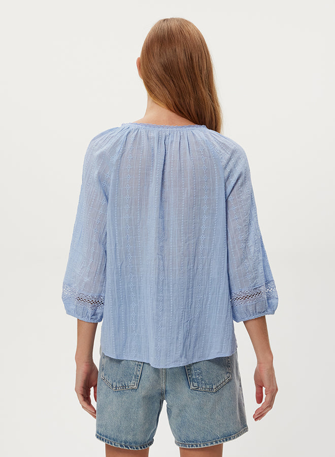 HENRIETTA SCOOP NECK BLOUSE