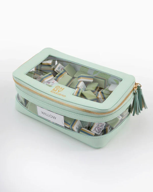 Mint Mahjong Tile Storage Bag | Structured Mahjong Tile Organizer