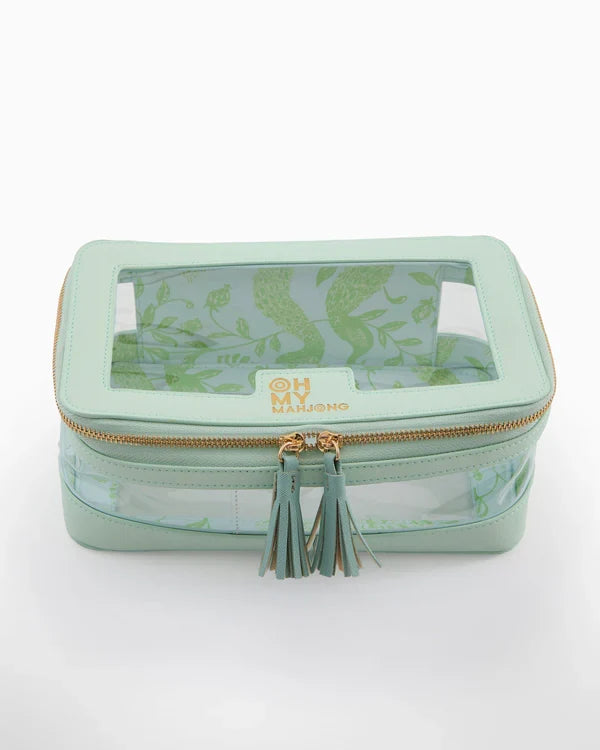 Mint Mahjong Tile Storage Bag | Structured Mahjong Tile Organizer