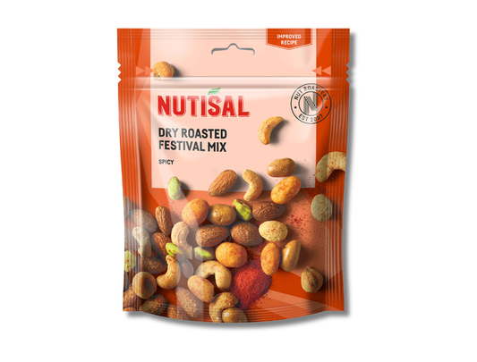 Nutisal Dry Roasted Festival Mix 175g (6.17 oz) – Premium Swedish Mixed Nuts with Savory Seasoning