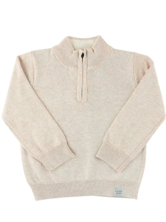 Oatmeal 1/4 Zip Sweater