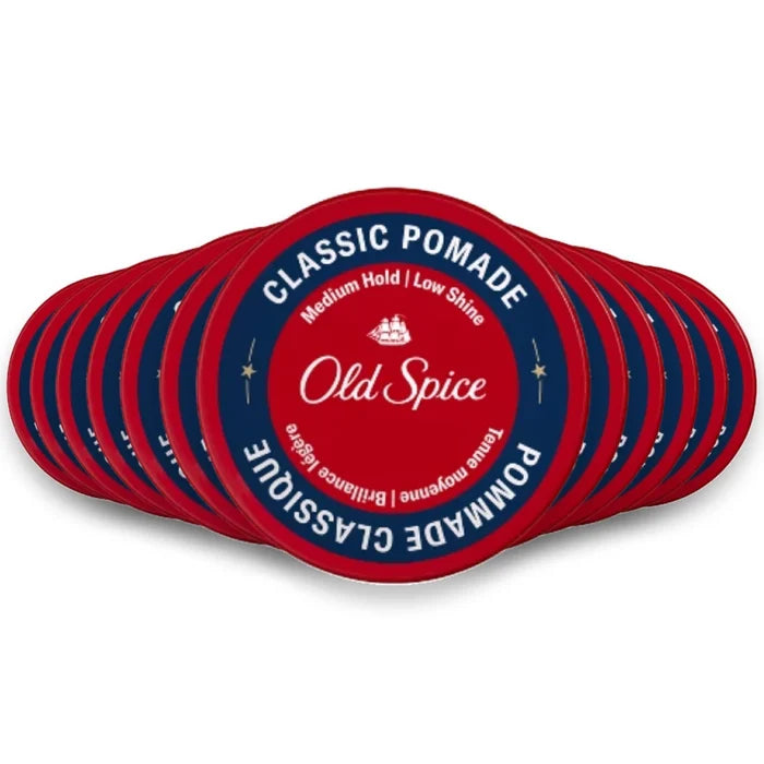 Old Spice -  Mens Hair Styling Pomade, Matte Finish, Medium Hold - 2.22 Oz - 12 Pack