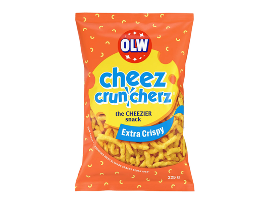 OLW Cheez Cruncherz 225g (7.93 oz) – Authentic Swedish Crispy Cheese Snacks