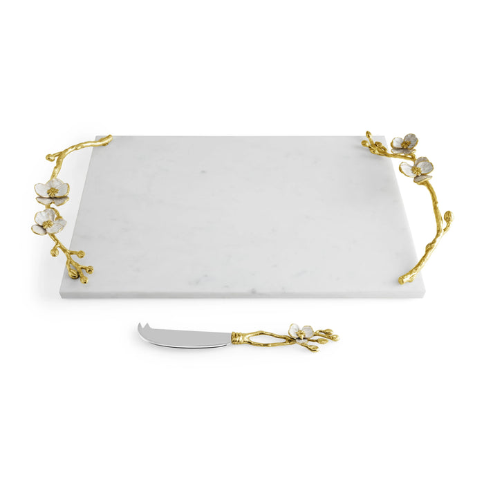 Michael Aram Orchid Large Cheese Board w/ Knife