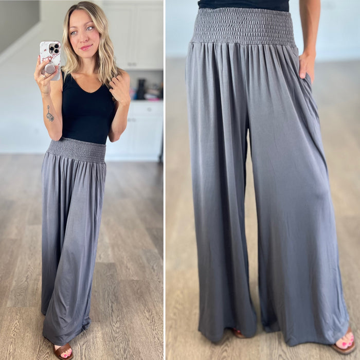 Out and About Smocked Waist Pants