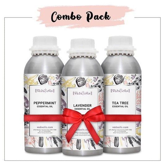 Peppermint Oil + Lavender Oil + Tea Tree Oil - Combo Pack
