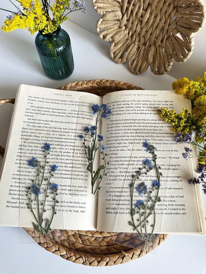 Petals & Pages by Grace - Forget-me-not bookmark