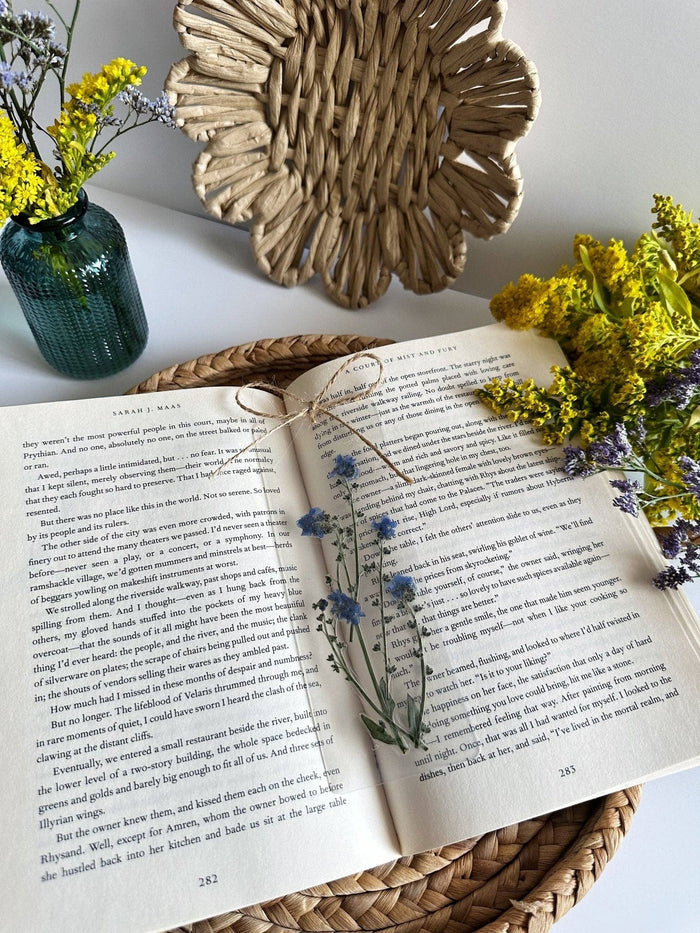 Petals & Pages by Grace - Forget-me-not bookmark