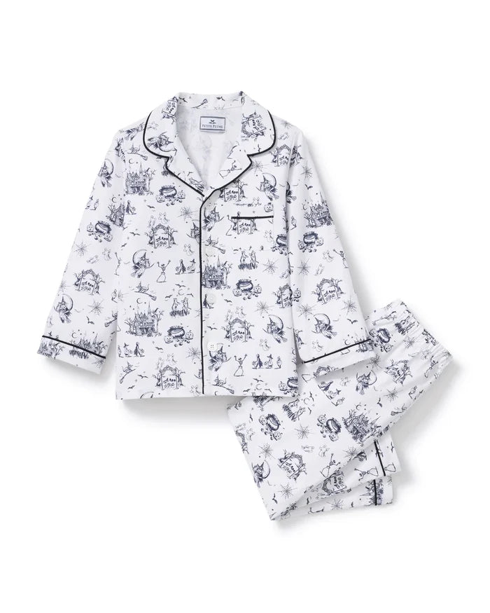 Petite Plume Kid's Twill Pajama Set in Hallow's Eve Toile