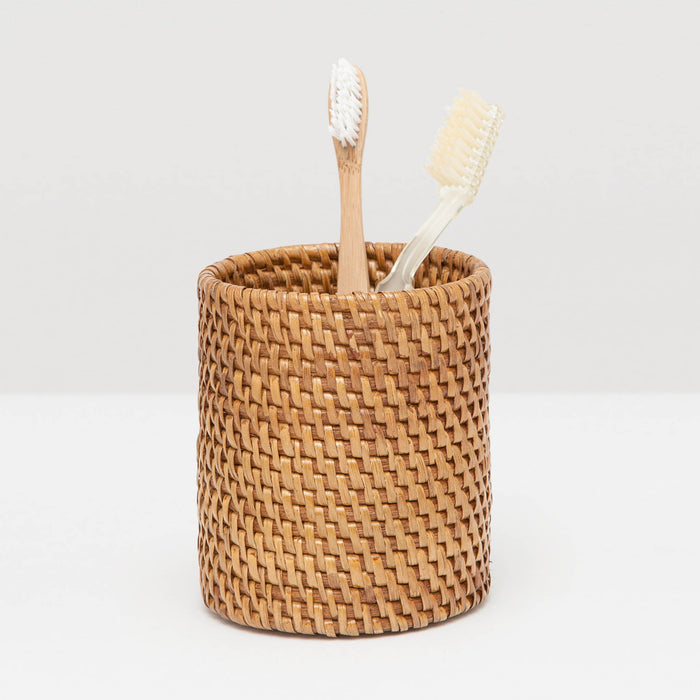 Pigeon & Poodle Dalton Bath Collection - Brown - Brush Holder