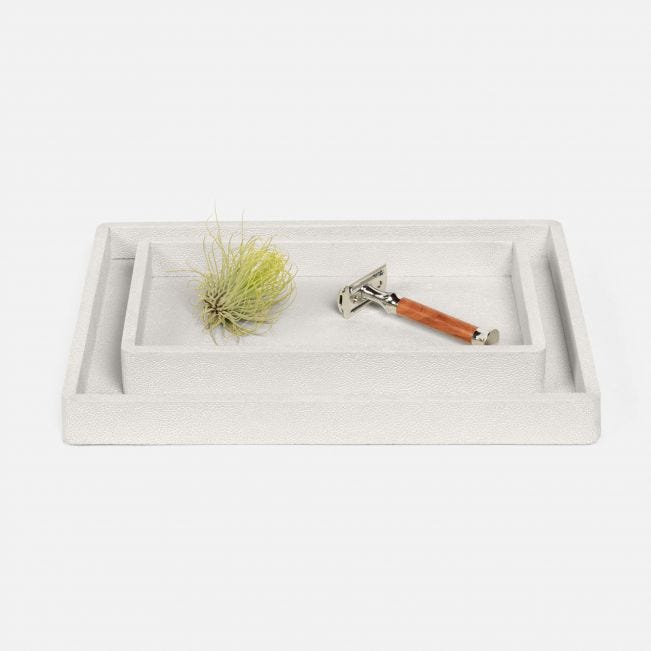 Pigeon & Poodle Tenby Blanc Bath Collection - Tray Set