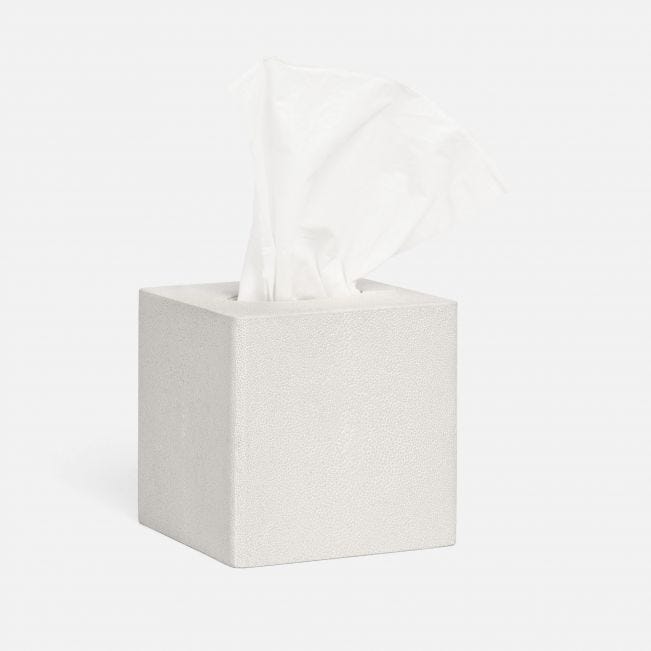 Pigeon & Poodle Tenby Blanc Bath Collection - Tissue Box