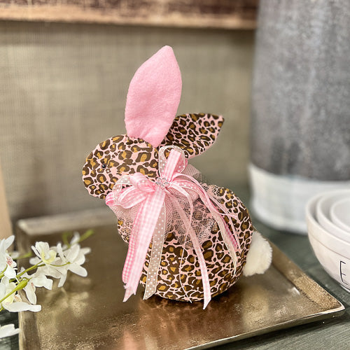 Pink Leopard Print Rabbit