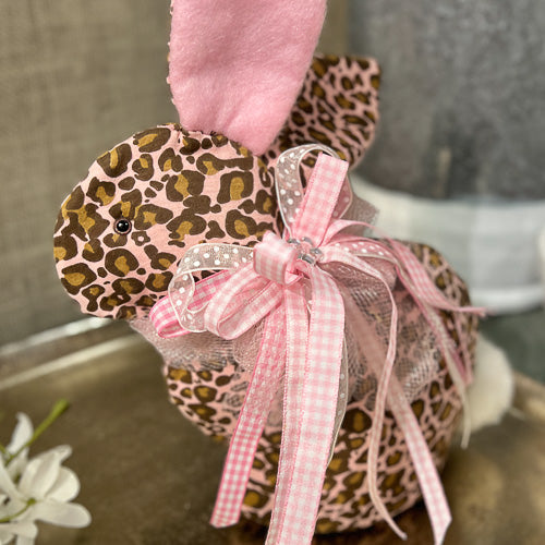 Pink Leopard Print Rabbit