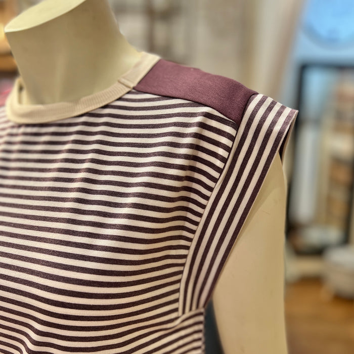 Plum Colorblock Top