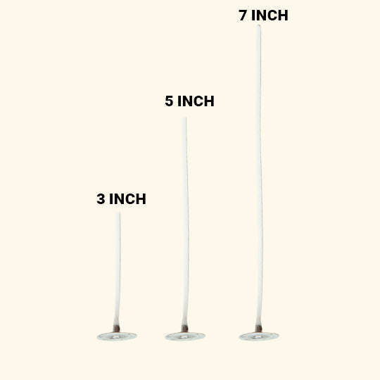 Pre Waxed Candle Wicks - 3 Inch + 5 Inch + 7 Inch - Combo Pack Length