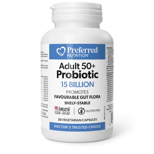 Preferred Nutrition: Adults 50+ Probiotic 15 Billion Capsule