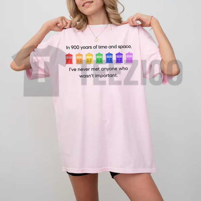 PRIDE Rainbow Police Box T-Shirt – 11th Doctor Quote LGBT Pride Month Whovian Graphic Tee