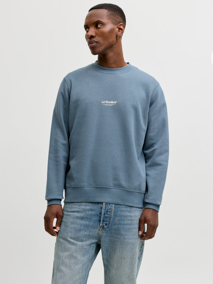 Printed Sweatshirt in Blue Mirage
