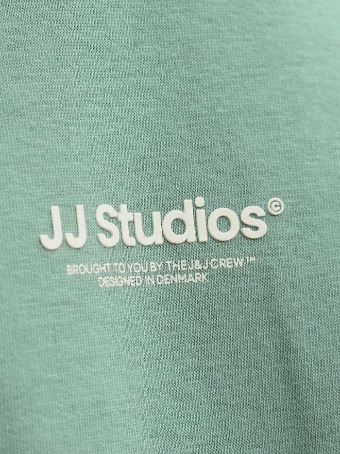 Printed Sweatshirt in Mineral Blue