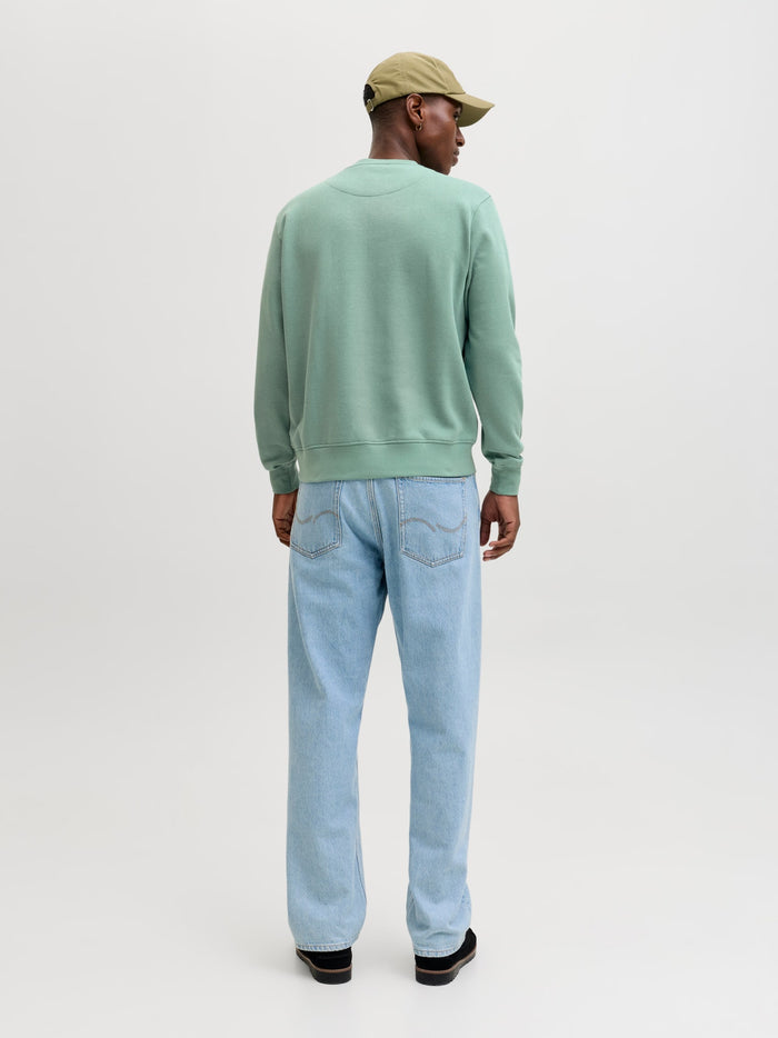 Printed Sweatshirt in Mineral Blue