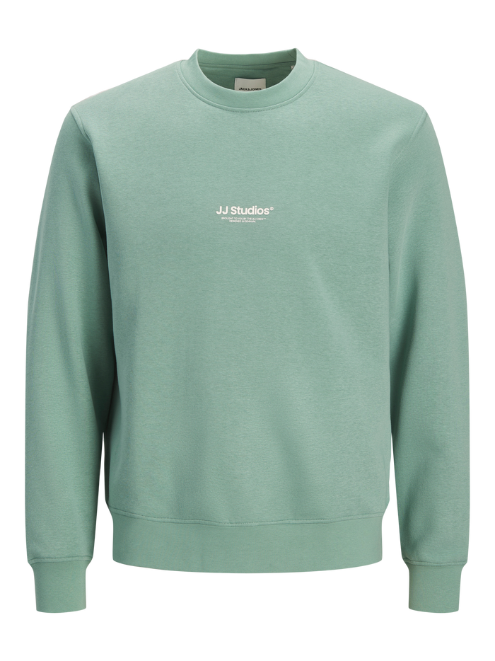 Printed Sweatshirt in Mineral Blue