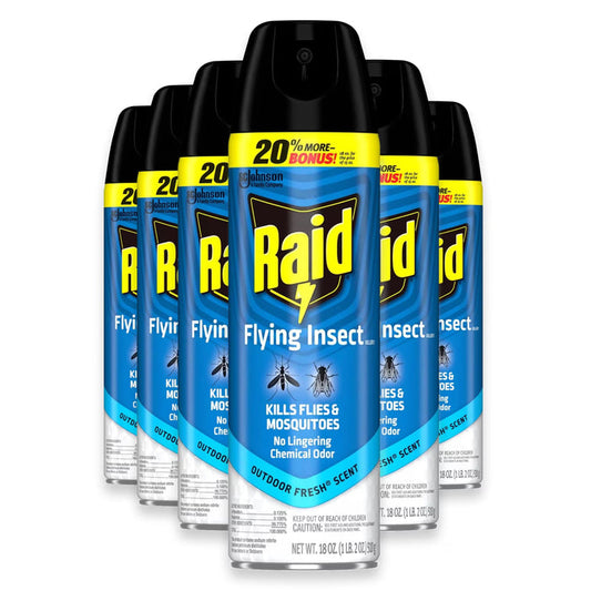 Raid Flying Insect Killer Outdoor Fresh Scent - 18 oz - 6 Pack