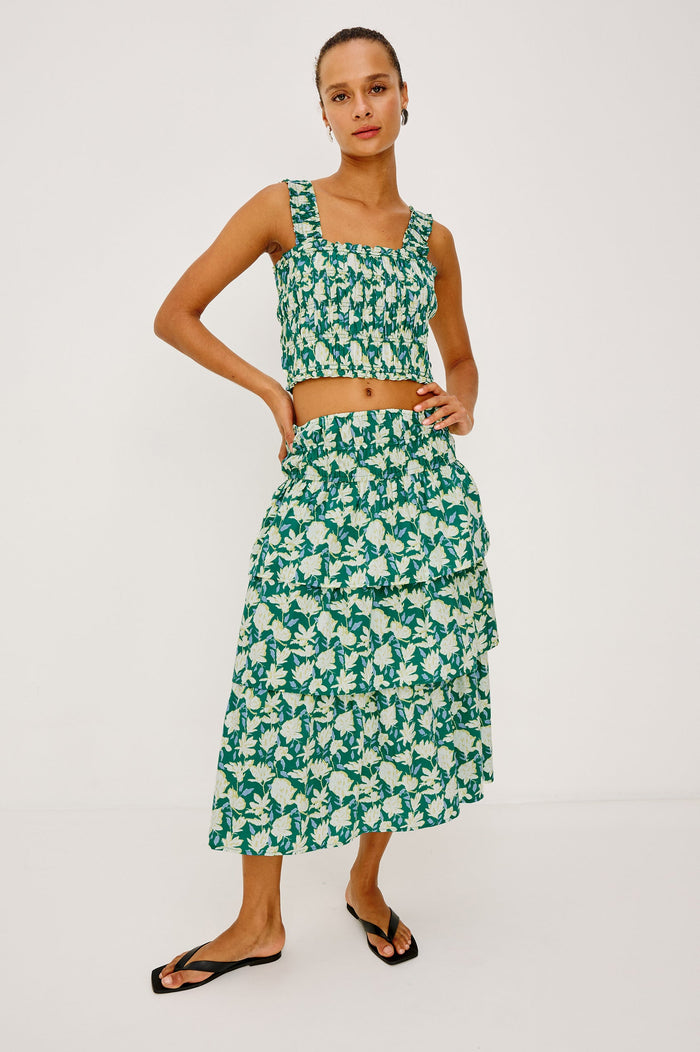 Rails Bell Skirt in Green Mayflower