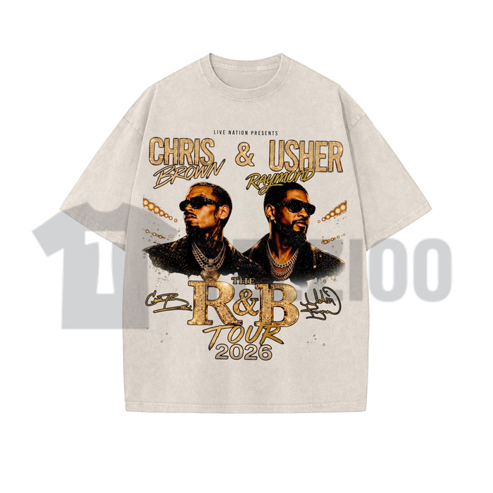 Raymond & Brown "The R&B Tour 2026 V36" Washed Shirt - Premium Acid Washed Concert Merch