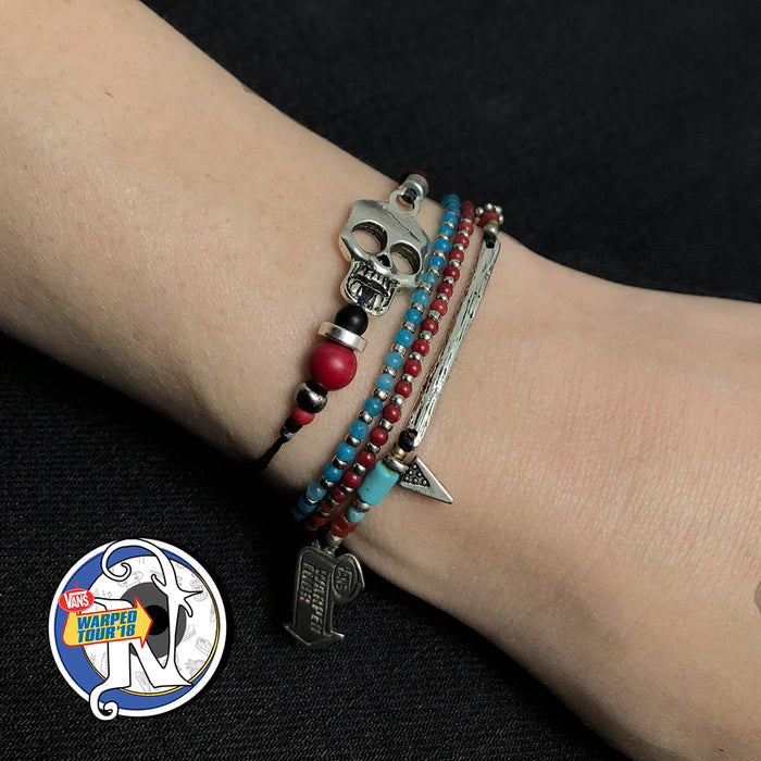 Red 25 Years NTIO Bracelet by Vans Warped Tour