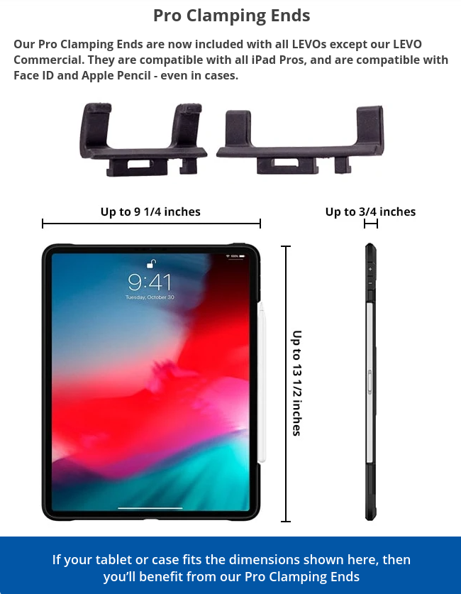 REFURBISHED LEVO Dual Clamp Tablet Cradle for LEVO G2 Stands
