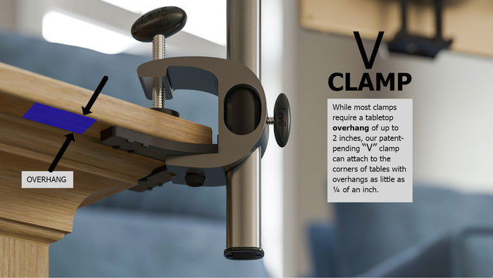 REFURBISHED LEVO G2 Table Clamp Tablet Stand - Gunmetal Black