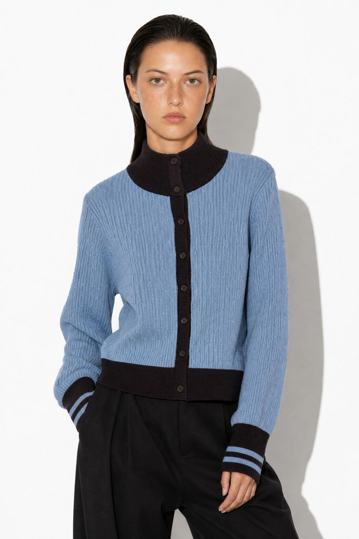 Ribbed Colour-Block Button Cardigan wholesale - image 4