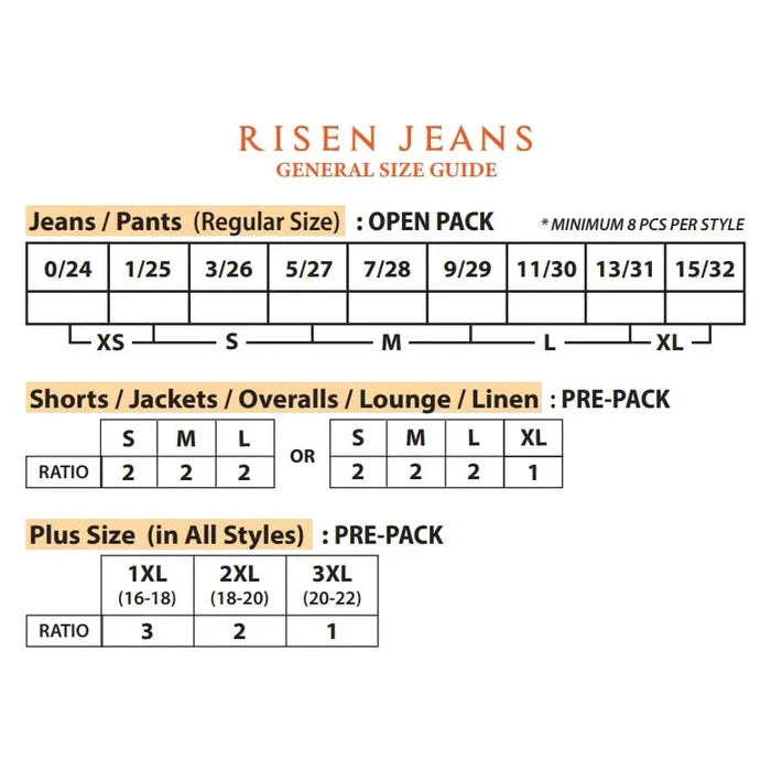 Risen White Cuff Denim Shorts
