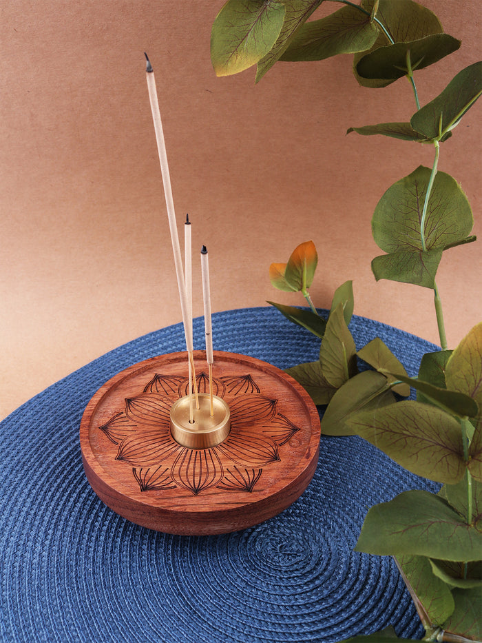 Round Lotus Incense Stick Holder | One Colour-Image 1