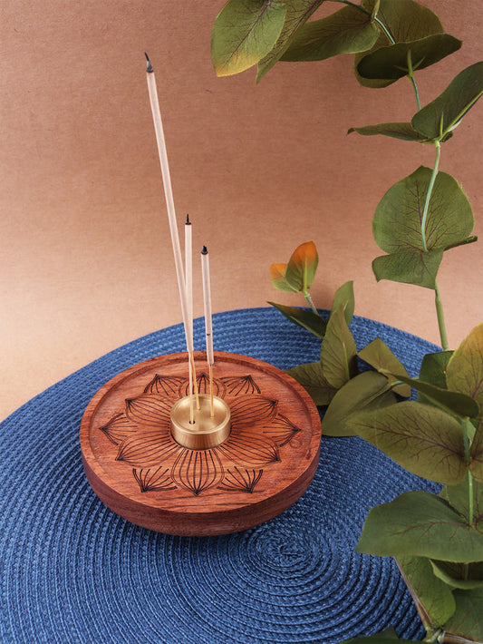 Round Lotus Incense Stick Holder | One Colour-Image 1