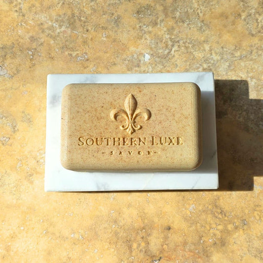 Royal Miel luxury honey bath bar handcrafted with raw manuka honey, calendula and amber by Southern Luxe Savon