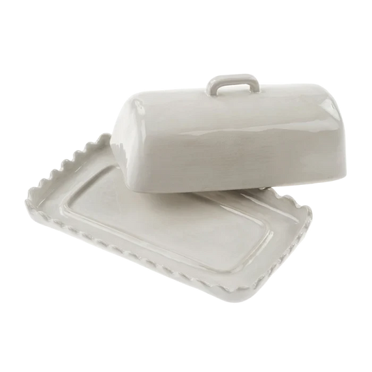 Scalloped Butter Dish - Magnolia Lane co. Home + Garden + Gift