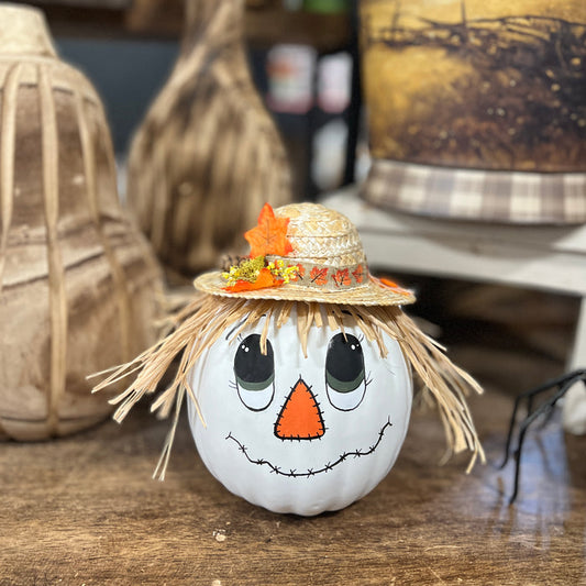 Scarecrow Straw Hat Sitter