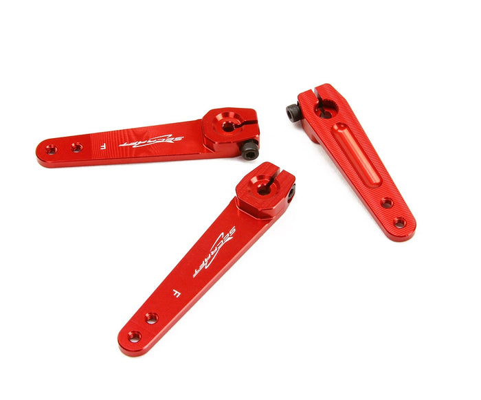 Secraft aluminum servo arm V2-Futaba 1.5" 40mm (M3) red